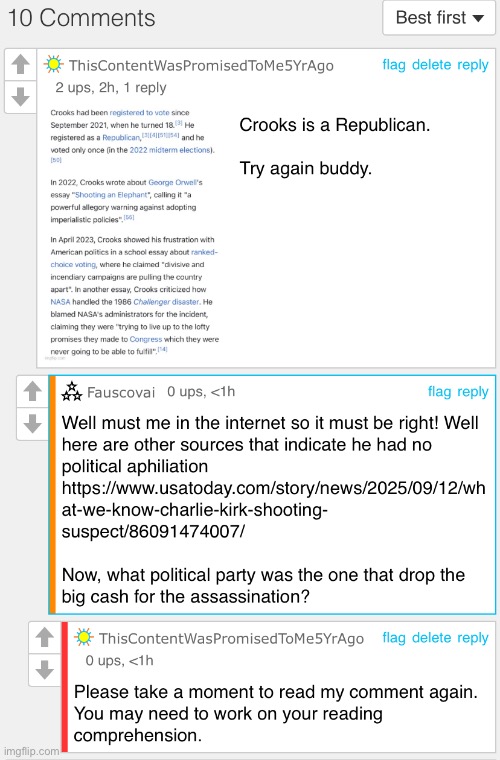 Do these people even read? (Politics stream) | made w/ Imgflip meme maker