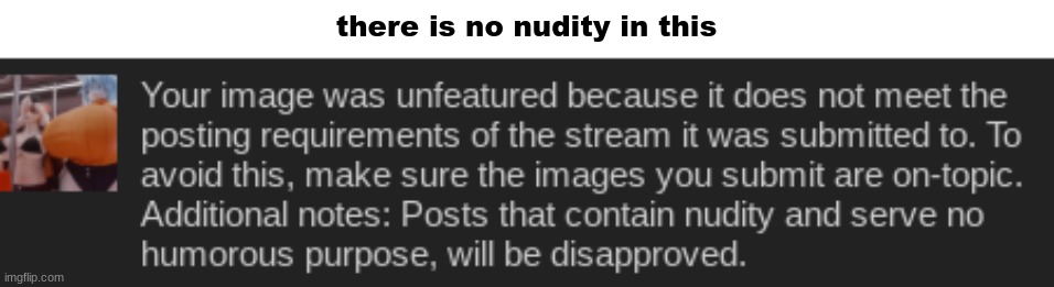 there is no nudity in this | made w/ Imgflip meme maker