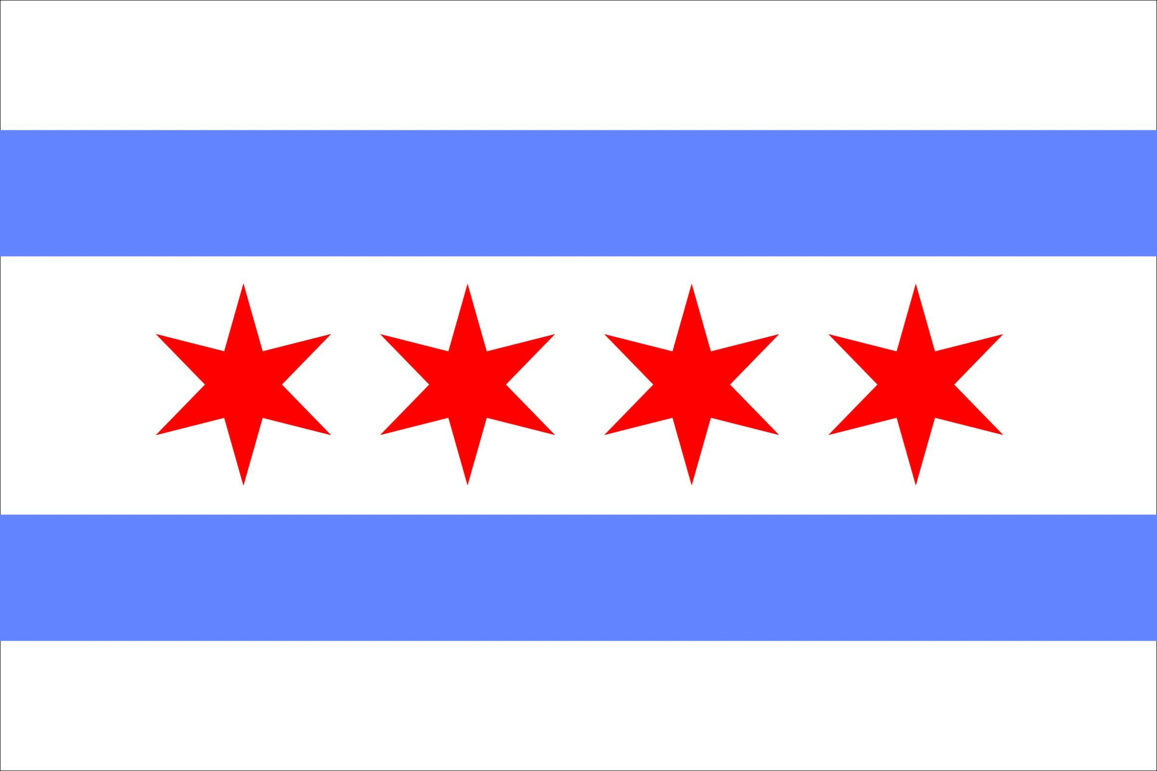 Flag of Chicago Blank Meme Template