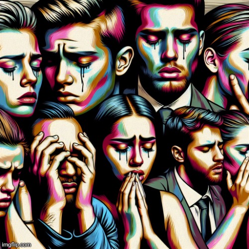 funny ahh temp from a fun streamer | image tagged in group of people crying | made w/ Imgflip meme maker