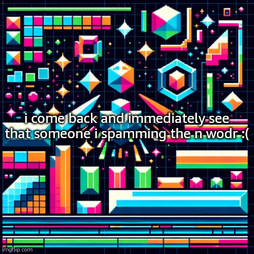 i log on and this is the first thing i see -emosnake | i come back and immediately see that someone i spamming the n wodr :( | image tagged in cheze cool ahh temp | made w/ Imgflip meme maker