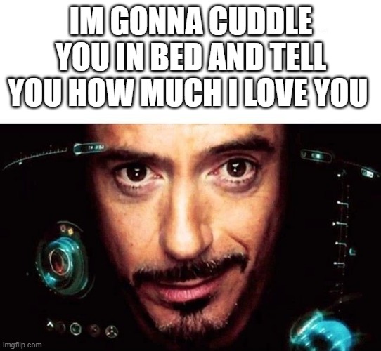 Jarvis Template | IM GONNA CUDDLE YOU IN BED AND TELL YOU HOW MUCH I LOVE YOU | image tagged in jarvis template | made w/ Imgflip meme maker
