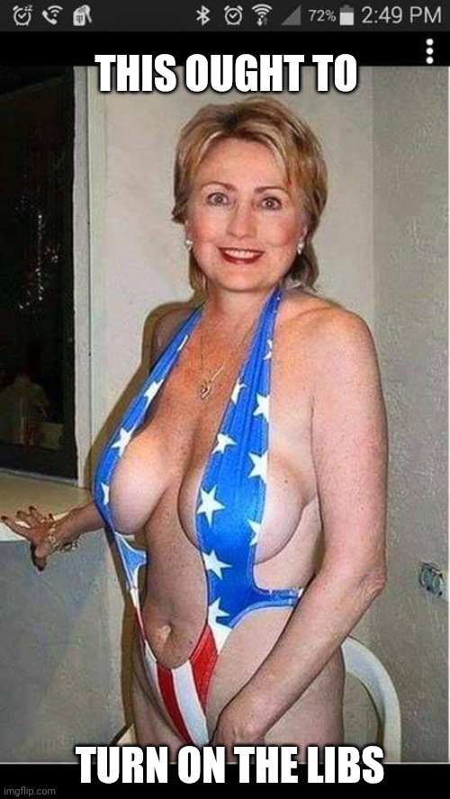 Hillary Clinton  | THIS OUGHT TO TURN ON THE LIBS | image tagged in hillary clinton | made w/ Imgflip meme maker