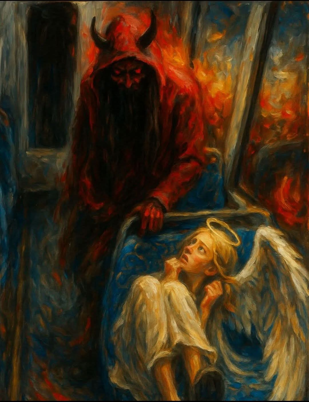 Ukraine Angel Carolina Devil Blank Meme Template