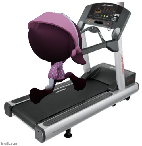 Blot running on treadmill | image tagged in treadmill meme,dandy's world,blot | made w/ Imgflip meme maker