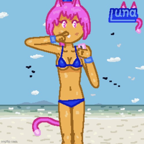 luna fanart | image tagged in luna,catgirl | made w/ Imgflip meme maker
