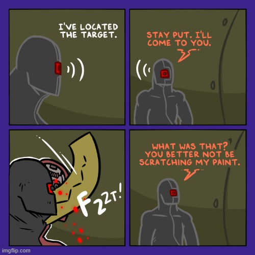 image tagged in stars,robot,robots,spotted,slice,ouch | made w/ Imgflip meme maker
