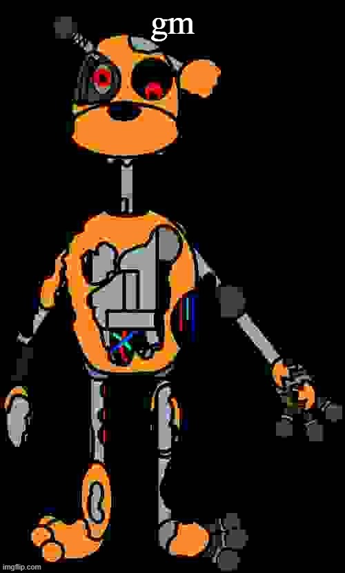 Malfunction reaction image | gm | image tagged in malfunction reaction image | made w/ Imgflip meme maker