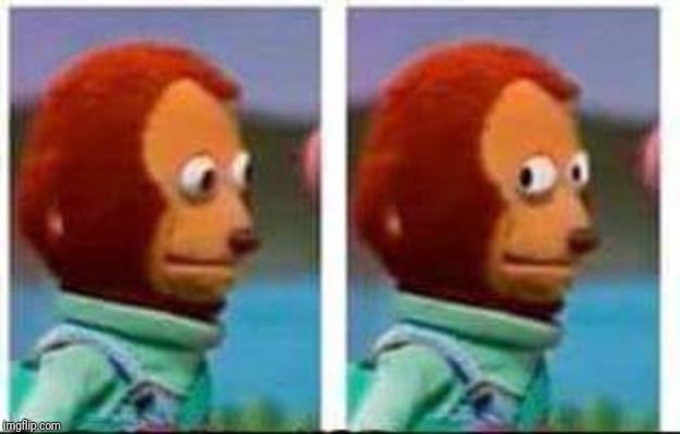 Monkey puppet reversed Blank Meme Template