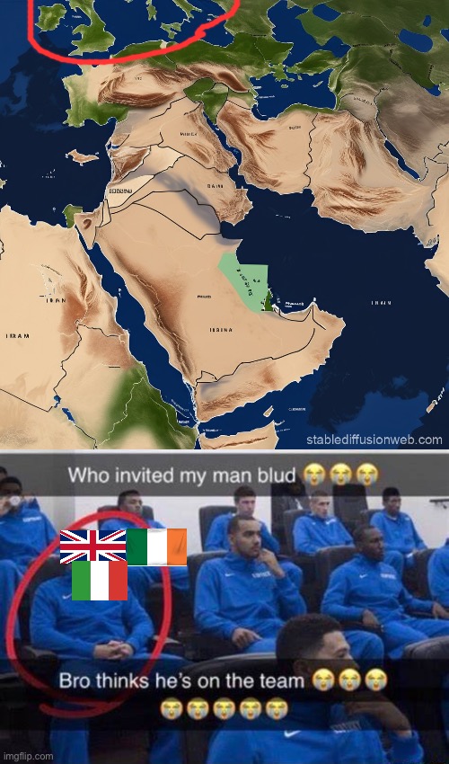 image tagged in bro thinks he's on the team | made w/ Imgflip meme maker