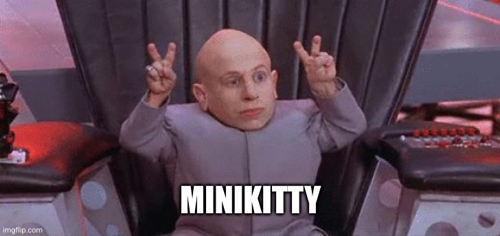 Mini Me Air Quotes | MINIKITTY | image tagged in mini me air quotes | made w/ Imgflip meme maker