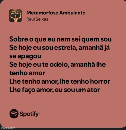 Why we sharing music lyrics? | image tagged in music,song lyrics,spotify,raul seixas | made w/ Imgflip meme maker
