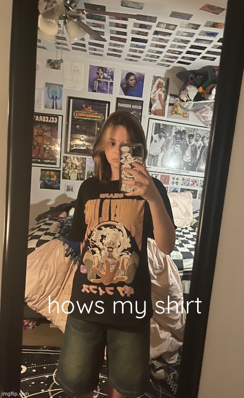 sorry my face is kinda scary rn | hows my shirt | made w/ Imgflip meme maker