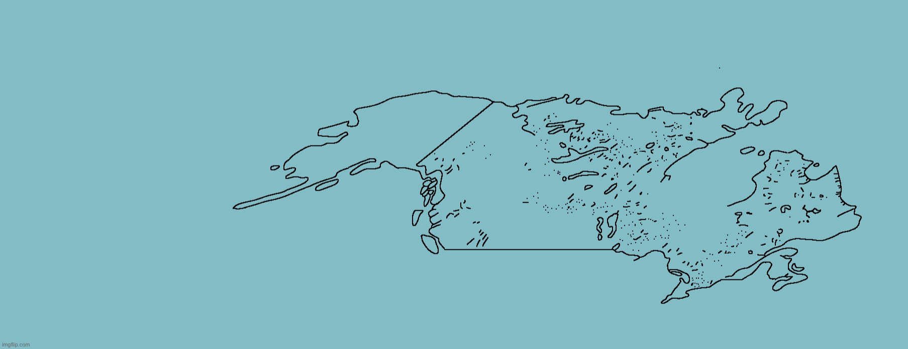 There were too many lakes and islands in Canada (you can’t see most of the islands bc I never traced them yet) | made w/ Imgflip meme maker