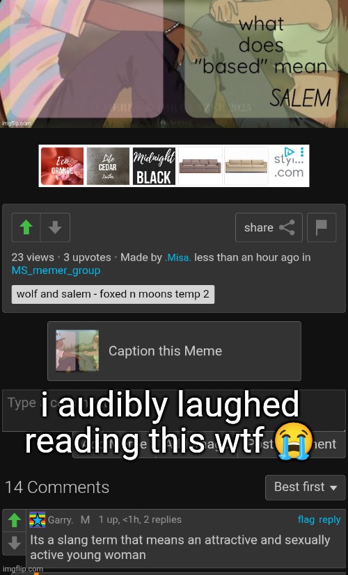 i audibly laughed reading this wtf 😭 | made w/ Imgflip meme maker