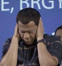 Duterte covering ears meme Blank Meme Template