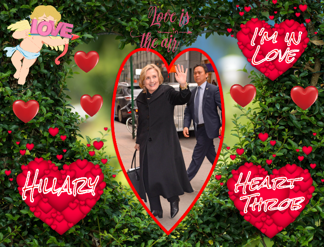Hillary Clinton Heart Throb I'm in Love Blank Meme Template