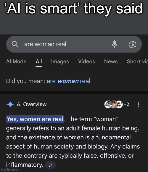 ‘AI is smart’ they said | made w/ Imgflip meme maker
