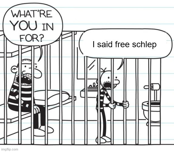 this is real | I said free schlep | image tagged in freeschlep,free schlep,dank memes,memes,diary of a wimpy kid | made w/ Imgflip meme maker
