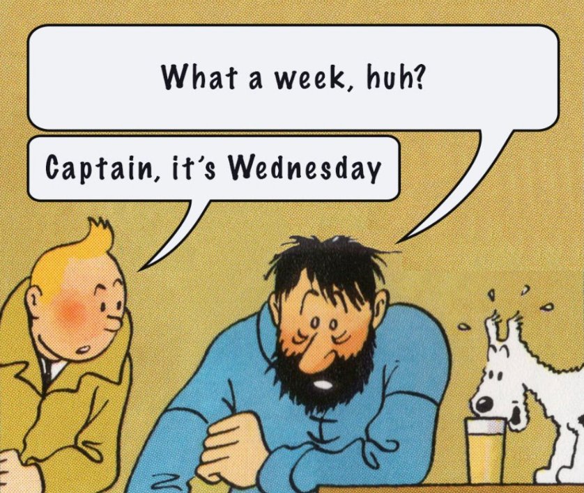 Captain it's wednesday Blank Meme Template