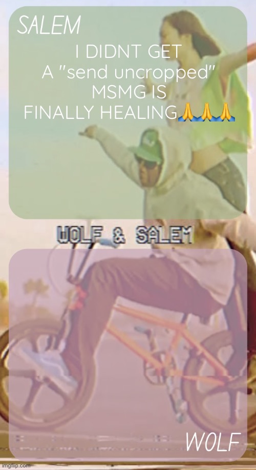 wolf n salem - foxed and moons #3 | I DIDNT GET A "send uncropped" MSMG IS FINALLY HEALING🙏🙏🙏 | image tagged in wolf n salem - foxed and moons 3 | made w/ Imgflip meme maker