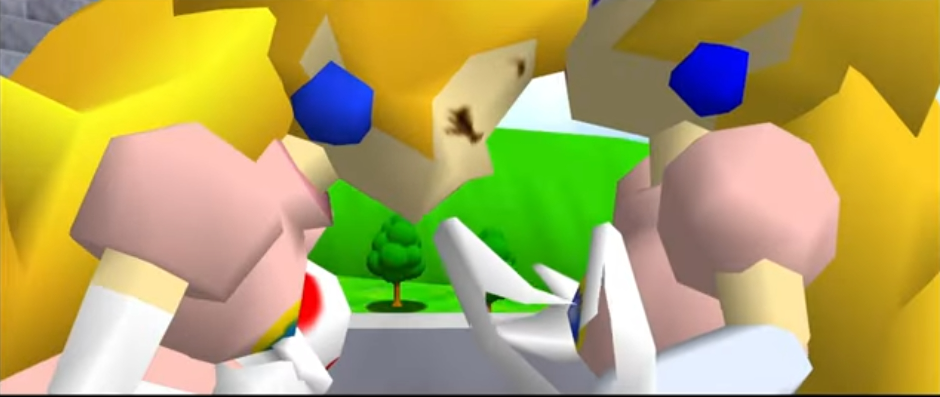 Peach Kiss On Peach's Breasts Blank Meme Template