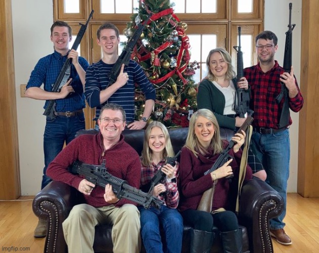 Christmas Photo with Guns | image tagged in christmas photo with guns | made w/ Imgflip meme maker