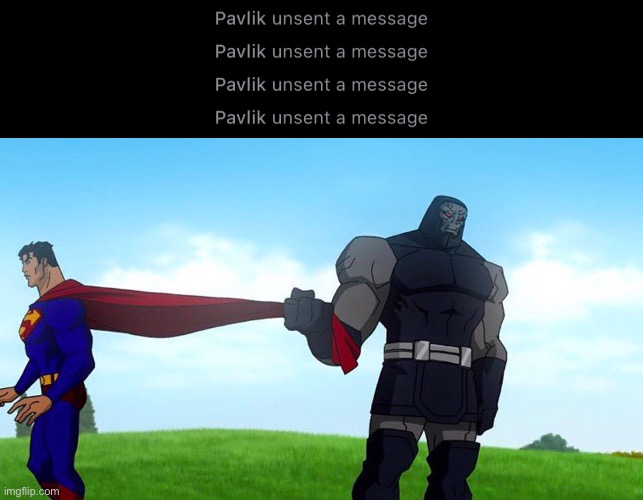 image tagged in darkseid pulling superman cape | made w/ Imgflip meme maker