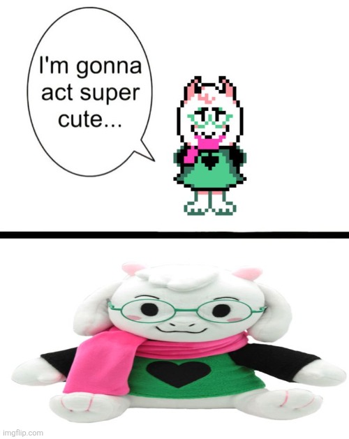 Imma start posting cute Ralsei pictures to counter the Creepy stuff | made w/ Imgflip meme maker