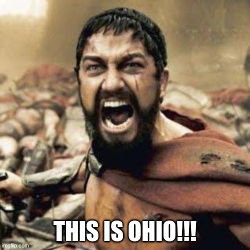 THIS IS OHIO!!!! | THIS IS OHIO!!! | image tagged in this is sparta,ohio,sparta leonidas | made w/ Imgflip meme maker