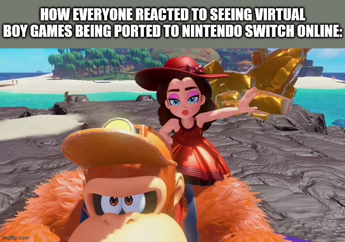 HOW EVERYONE REACTED TO SEEING VIRTUAL BOY GAMES BEING PORTED TO NINTENDO SWITCH ONLINE: | image tagged in nintendo switch,nintendo,virtual boy | made w/ Imgflip meme maker