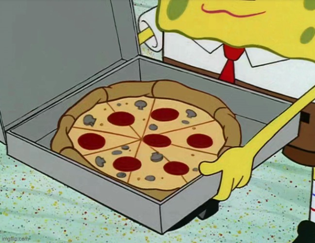 Krusty Krab pizza | image tagged in krusty krab pizza | made w/ Imgflip meme maker