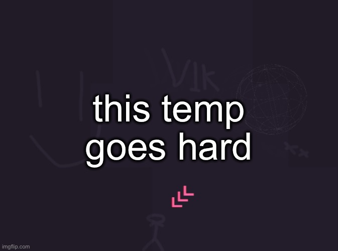 vik's image | this temp goes hard | image tagged in vik's image | made w/ Imgflip meme maker