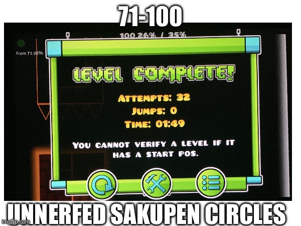 Tuff? | 71-100; UNNERFED SAKUPEN CIRCLES | image tagged in gd | made w/ Imgflip meme maker