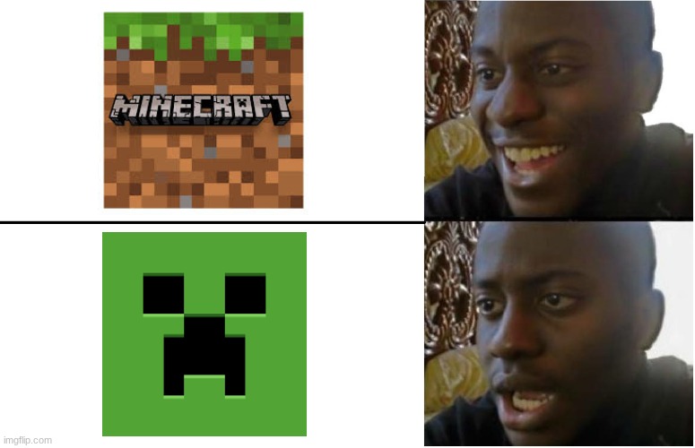 new Minecraft logo | image tagged in disappointed black guy,minecraft,memes,funny,true,we want the og | made w/ Imgflip meme maker