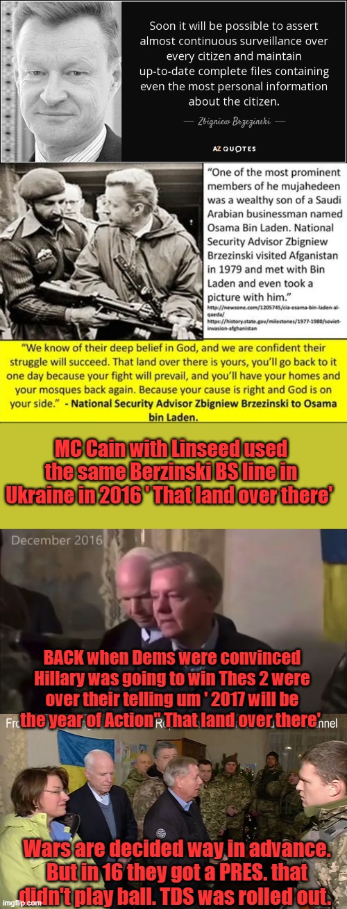 I bet my file is full already. For just being a citizen that pays attention to gov. evil deeds | MC Cain with Linseed used the same Berzinski BS line in Ukraine in 2016 ' That land over there'; BACK when Dems were convinced Hillary was going to win Thes 2 were over their telling um ' 2017 will be the year of Action'' That land over there'; Wars are decided way in advance. But in 16 they got a PRES. that didn't play ball. TDS was rolled out. | made w/ Imgflip meme maker