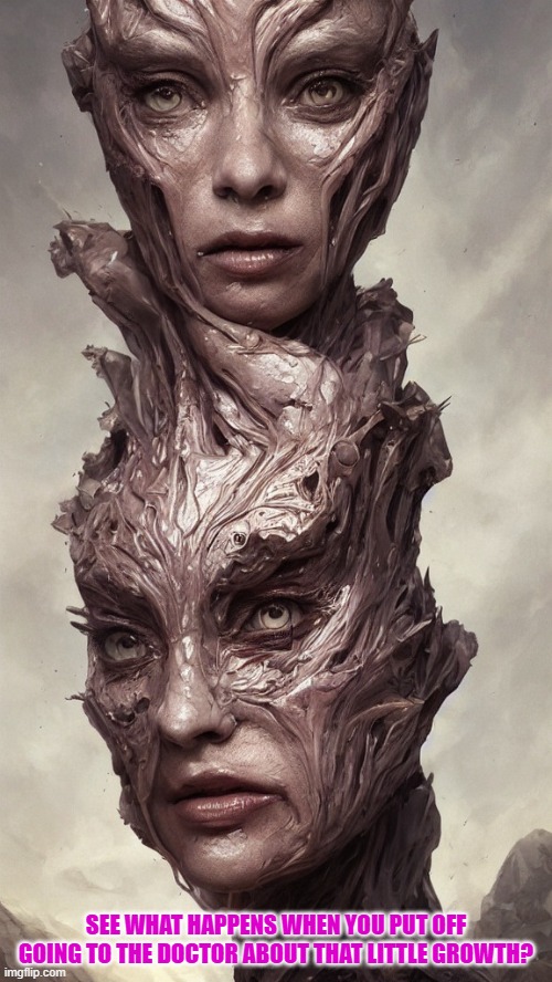 Two Heads are Better than One | SEE WHAT HAPPENS WHEN YOU PUT OFF GOING TO THE DOCTOR ABOUT THAT LITTLE GROWTH? | image tagged in two heads are better than one | made w/ Imgflip meme maker