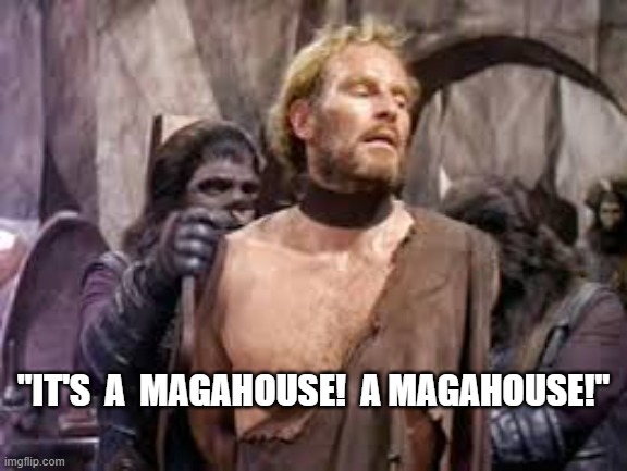 MAGA Planet | "IT'S  A  MAGAHOUSE!  A MAGAHOUSE!" | image tagged in the future world if | made w/ Imgflip meme maker