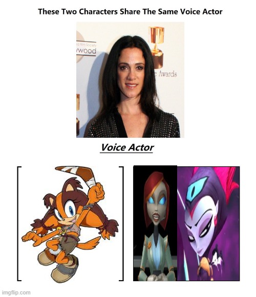 Nika Futterman | image tagged in same voice actor,nika futterman,sonic the hedgehog,sega,ratchet and clank,playstation | made w/ Imgflip meme maker