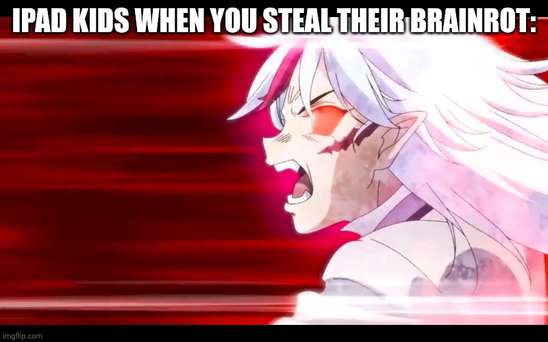 IPAD KIDS WHEN YOU STEAL THEIR BRAINROT: | image tagged in ipad kids,towa,towa higurashi,steal a brainrot,anime | made w/ Imgflip meme maker