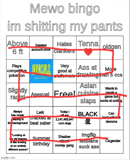 do my shit | image tagged in mewo's bingo | made w/ Imgflip meme maker
