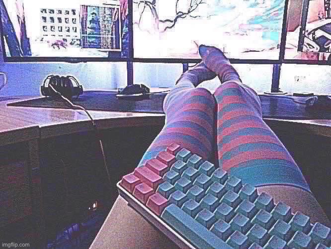 @surrounding posts are femboys | image tagged in programmer socks | made w/ Imgflip meme maker