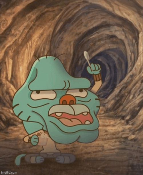 image tagged in gumball caveman | made w/ Imgflip meme maker