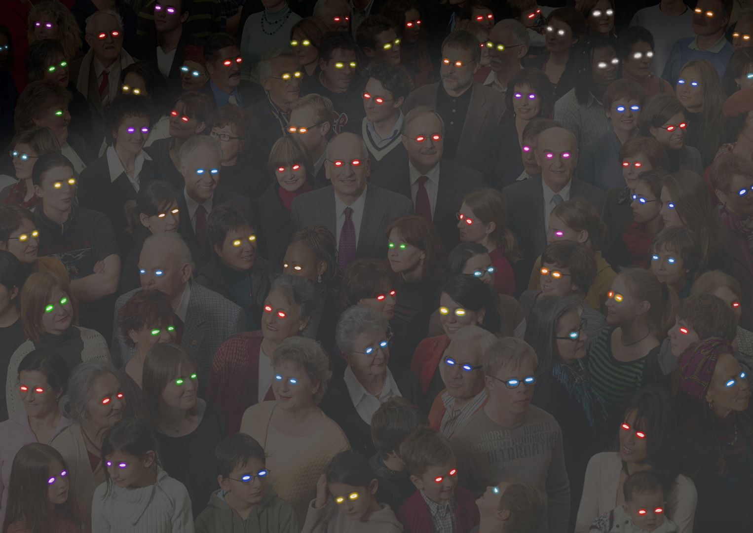 People with eyeshine at night Blank Meme Template