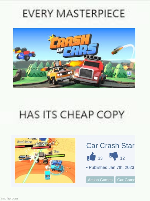 Every Masterpiece has its cheap copy | image tagged in every masterpiece has its cheap copy | made w/ Imgflip meme maker