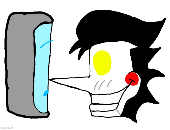 Creen shrunk down to Spamton's size just to kiss. SpamScreen (Spamton x Creen) | made w/ Imgflip meme maker