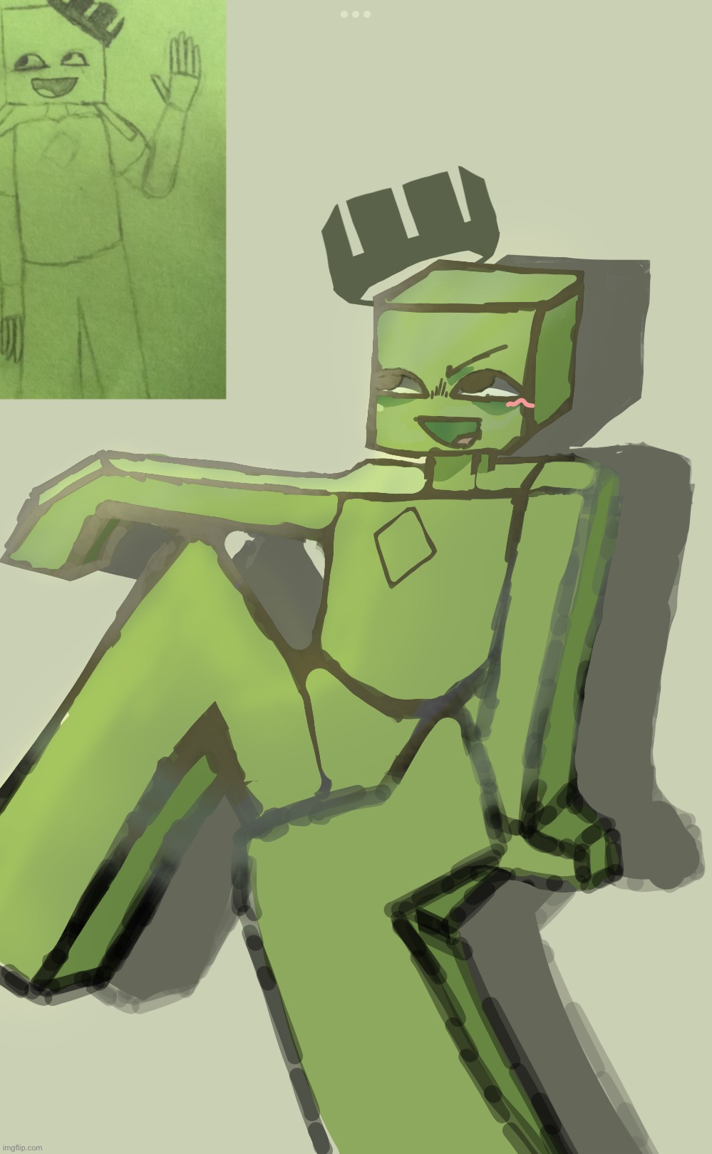 2nd one down / (Blu_TF2_Heavy) | image tagged in drawing,stuff | made w/ Imgflip meme maker