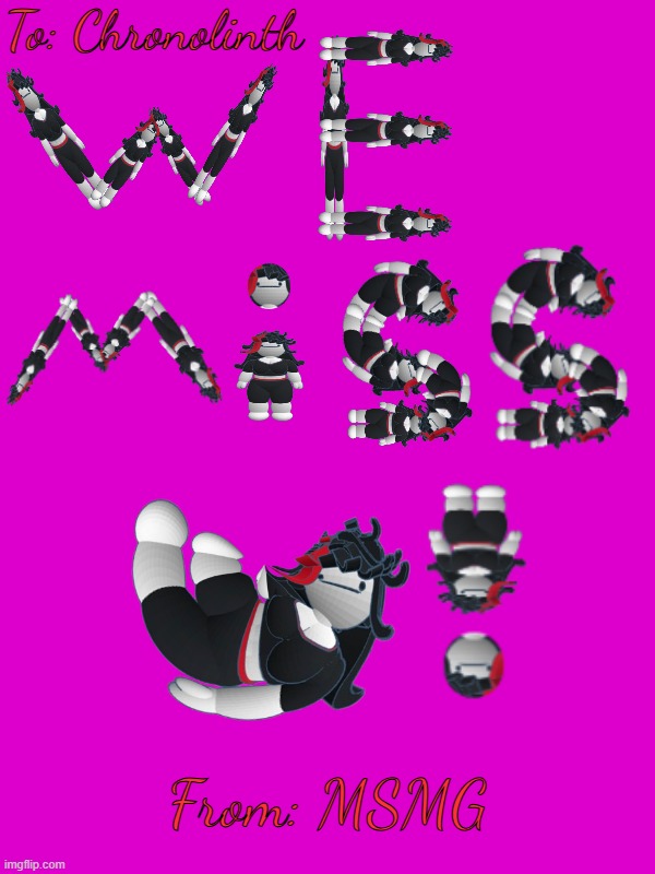 To: Chronolinth; From: MSMG | made w/ Imgflip meme maker