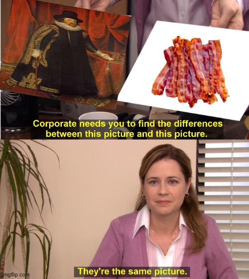 They're The Same Picture Meme | image tagged in memes,they're the same picture,history memes,bacon,fun | made w/ Imgflip meme maker