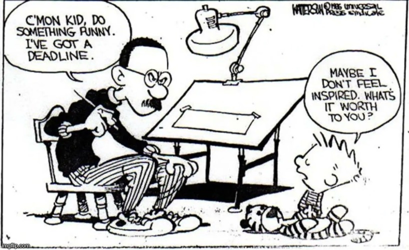 BW makes an appearance… | image tagged in calvin and hobbes,comics,bill watterson | made w/ Imgflip meme maker